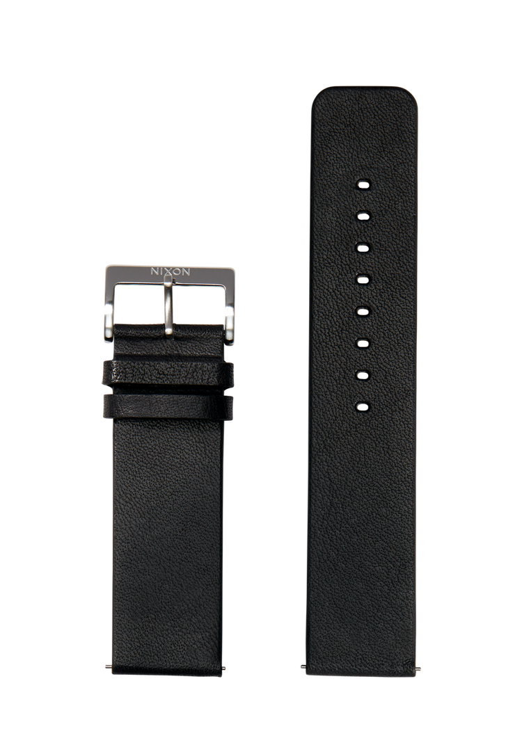 23mm Vegetable Tanned Leather Band - Black