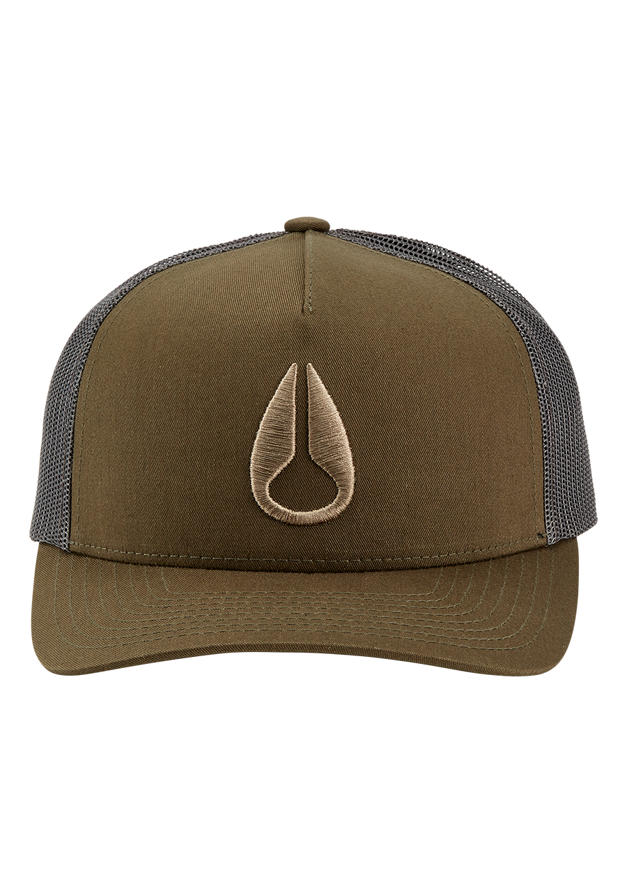 
Iconed Trucker Hat - Dark Olive View 3
