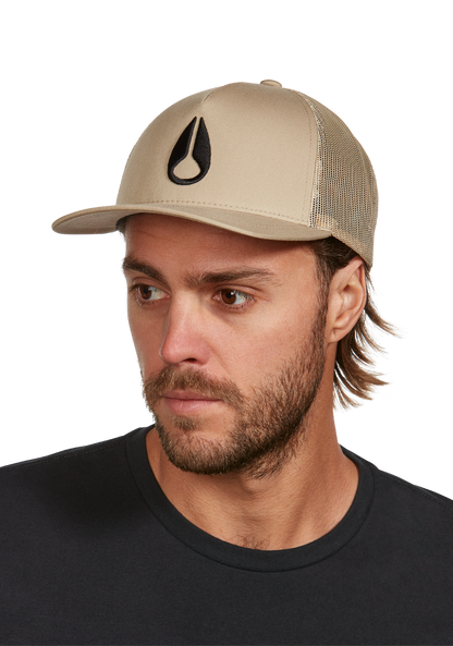 Iconed Trucker Hat - All Khaki / Black