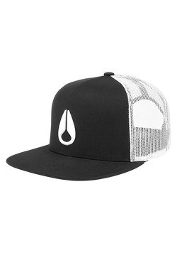 Deep Down Trucker Hat - Black / White / Black