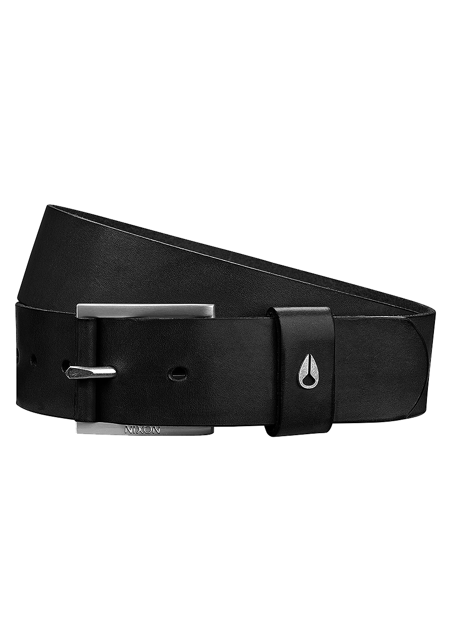 
Americana Leather Belt - Black / Silver View 1