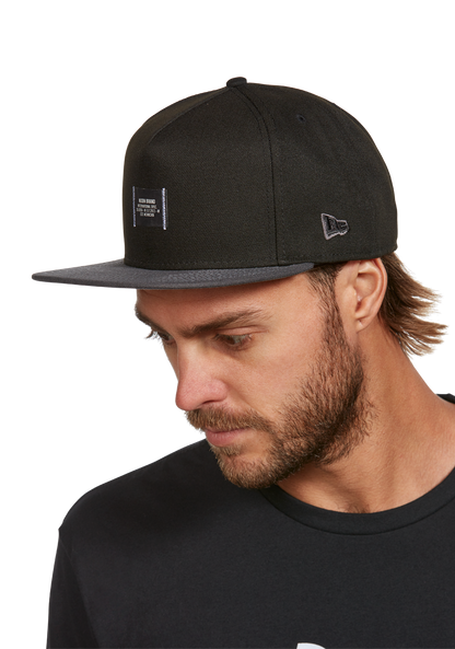 Society Snapback Hat - Black / Charcoal