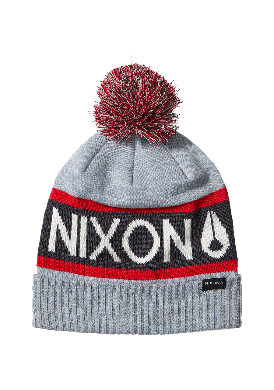 
Teamster Beanie - Heather Gray / Red View 1