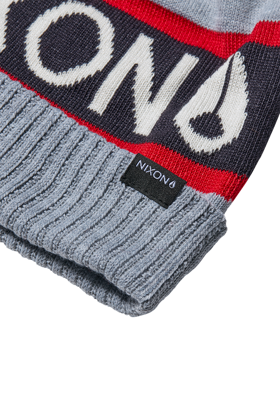 
Teamster Beanie - Heather Gray / Red View 2