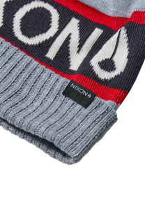 
Teamster Beanie - Heather Gray / Red View 2