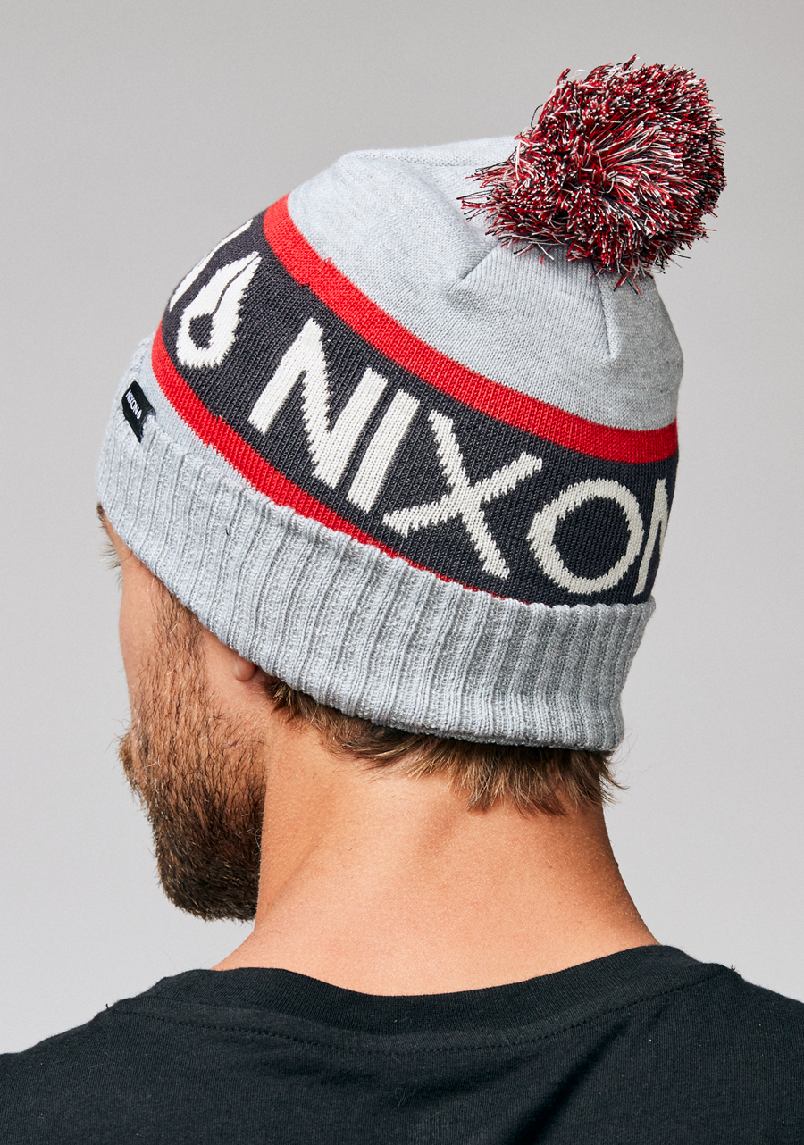 
Teamster Beanie - Heather Gray / Red View 4