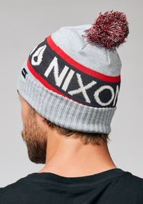 
Teamster Beanie - Heather Gray / Red View 4