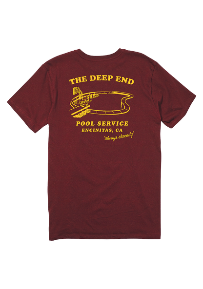 Pool Service T-Shirt - Burgundy