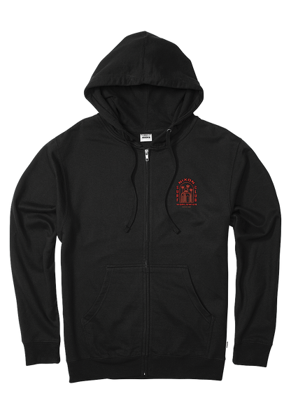 Temple Zip Hoodie - Black