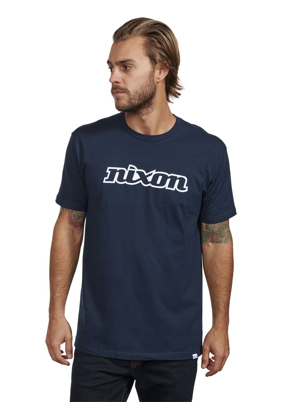 
OG Script S/S Eco Tee - Navy / White View 3