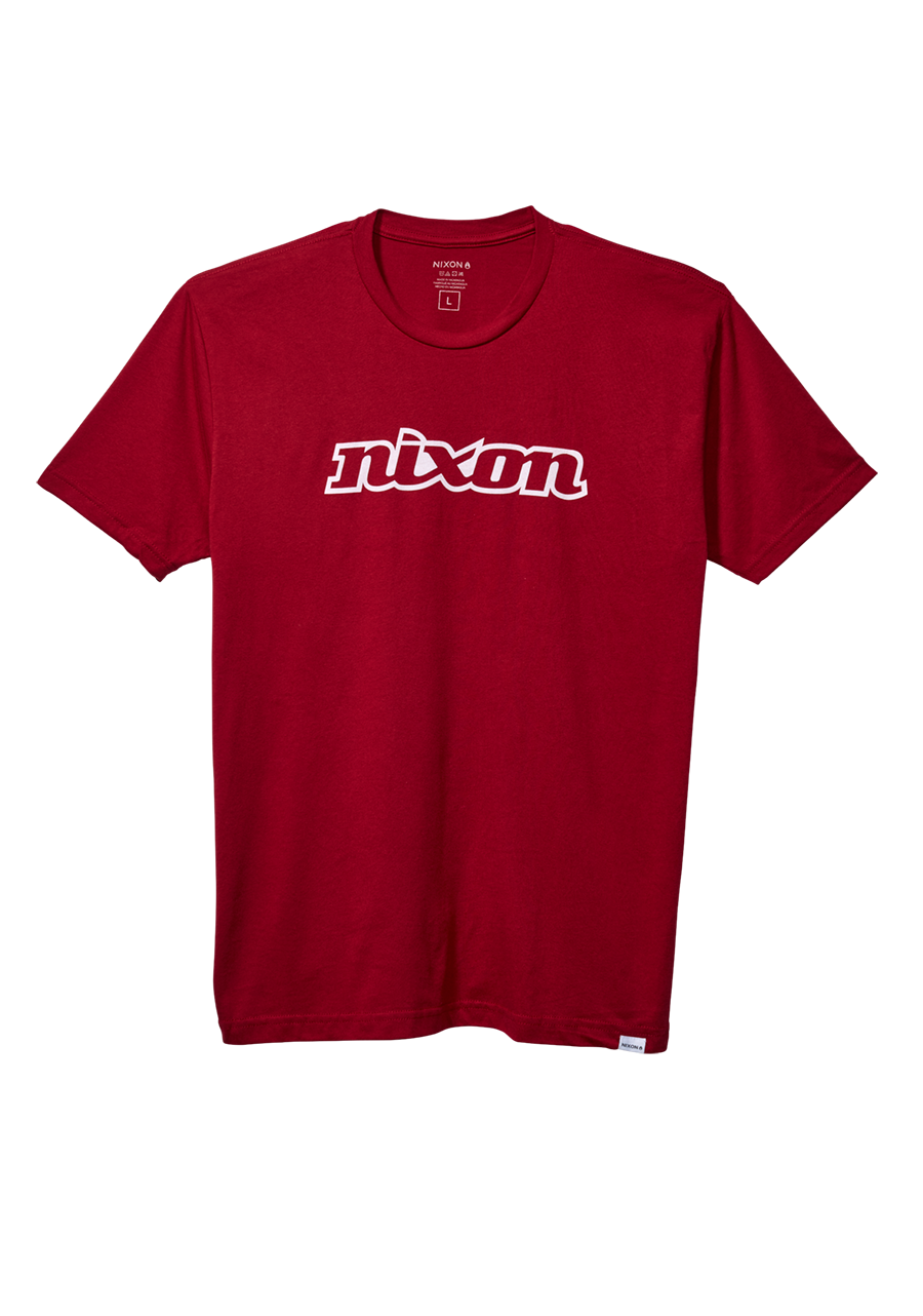 
OG Script S/S Eco Tee - Cardinal / White View 1