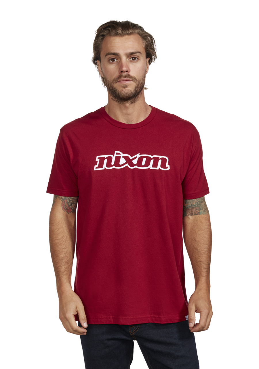 
OG Script S/S Eco Tee - Cardinal / White View 3