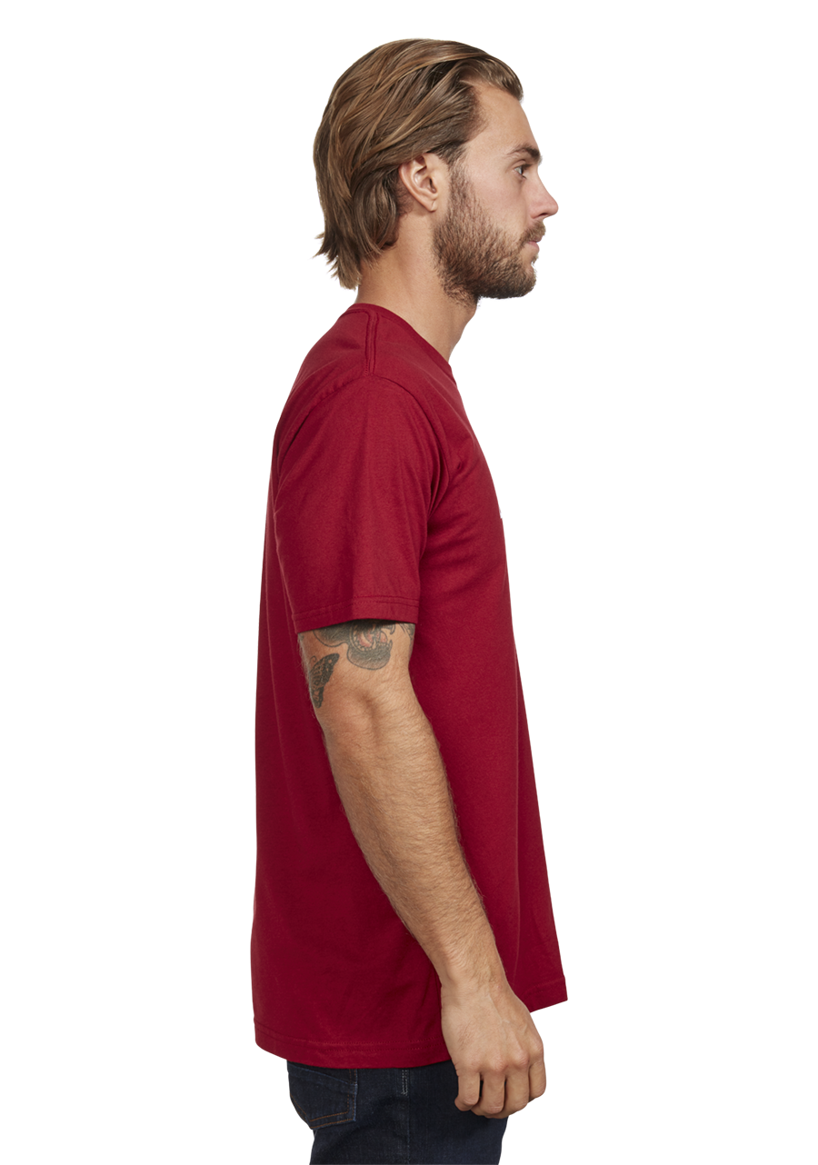 
OG Script S/S Eco Tee - Cardinal / White View 4