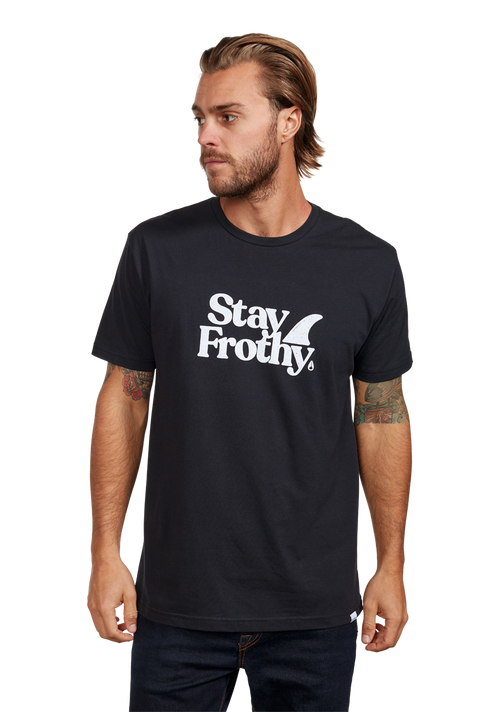 Stay Frothy S/S Tee - Black / White