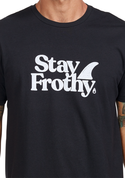 Stay Frothy S/S Tee - Black / White